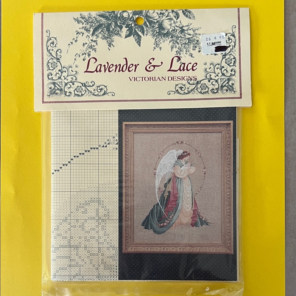 "Guardian Angel" Lavender & Lace Victorian Designs Cross Stitch Pattern